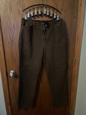 Men's Straight-Leg Brown Pants